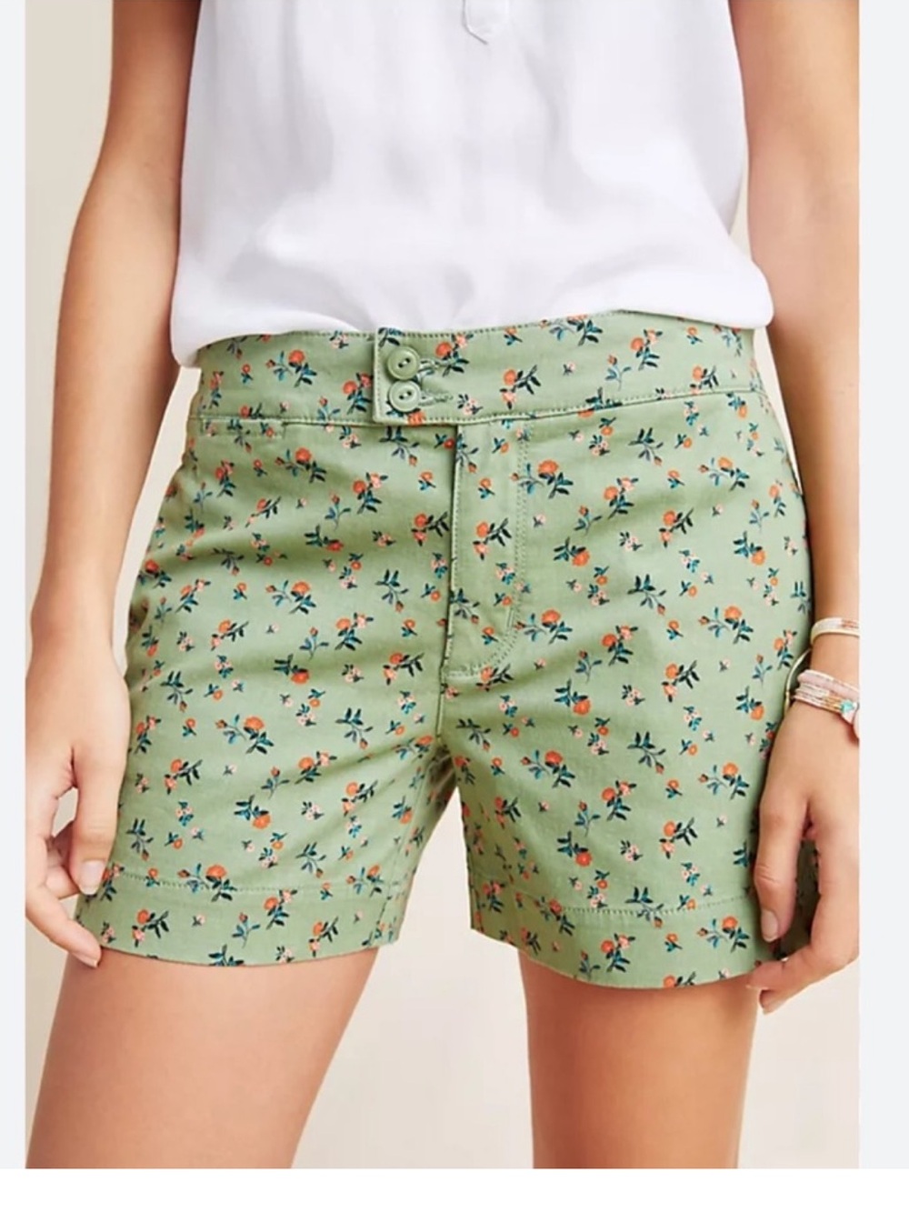 Sanctuary & Anthropologie Green Floral Women's Shorts